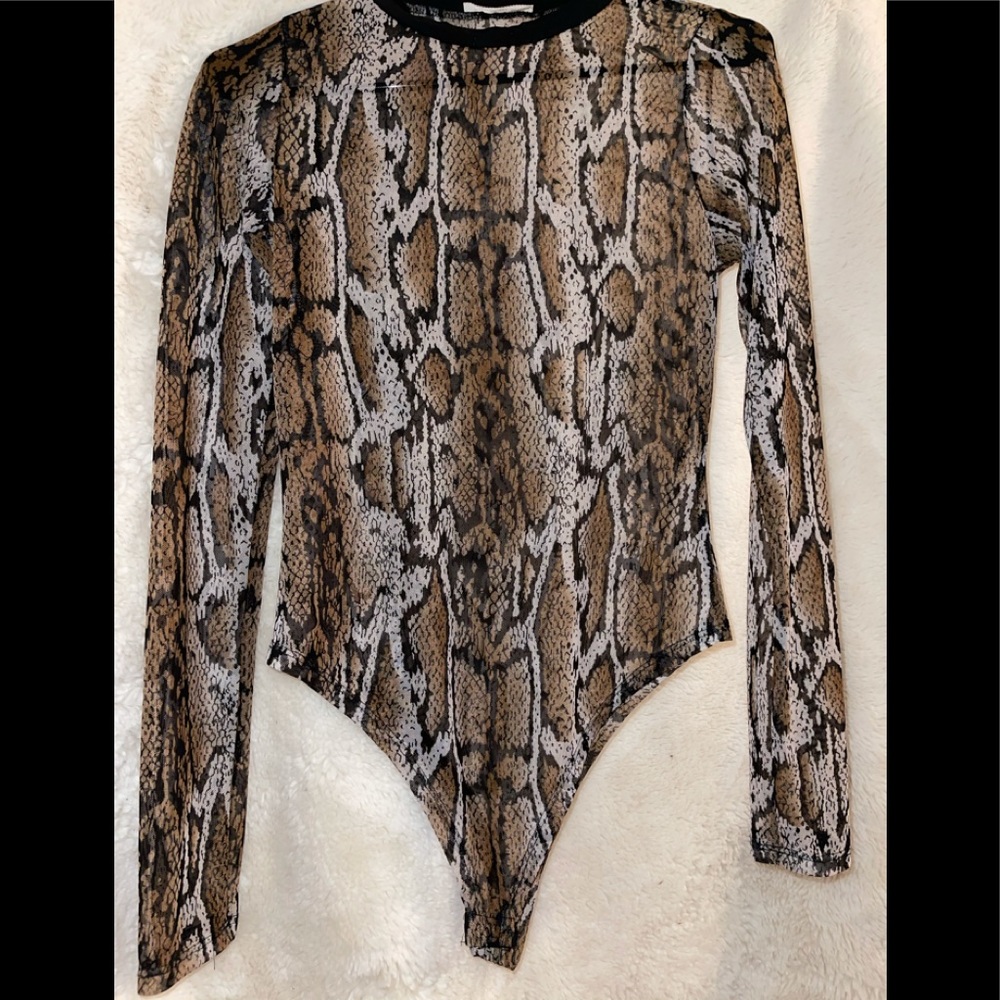 Animal print bodysuit (size small)